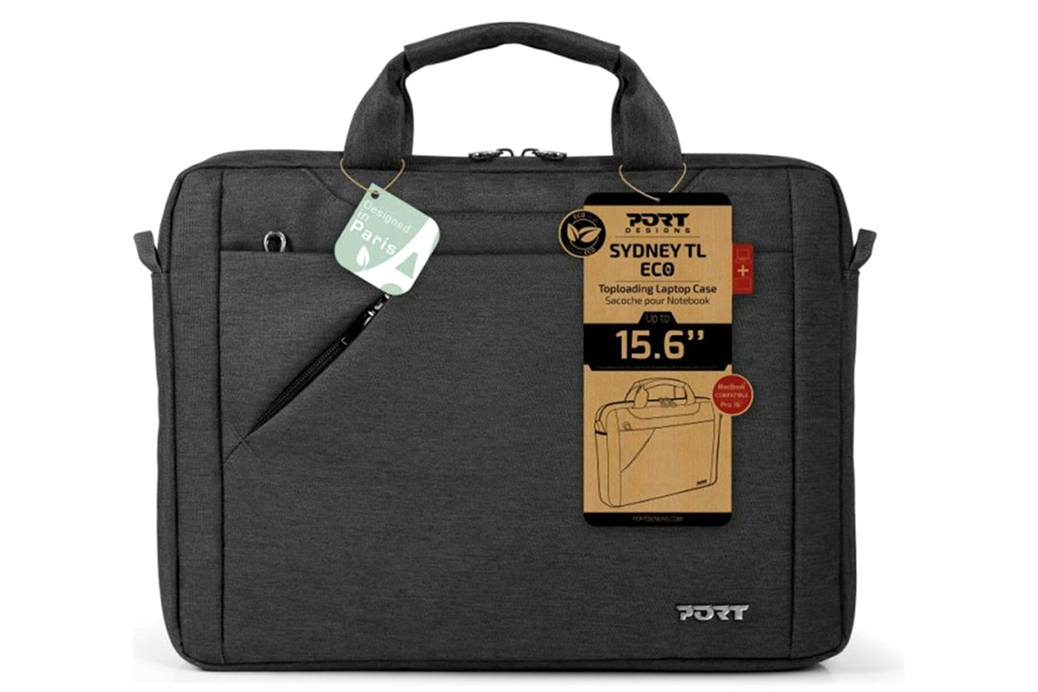 Portdesigns ECO Sydney 15.6" Laptop Bag | Black-5