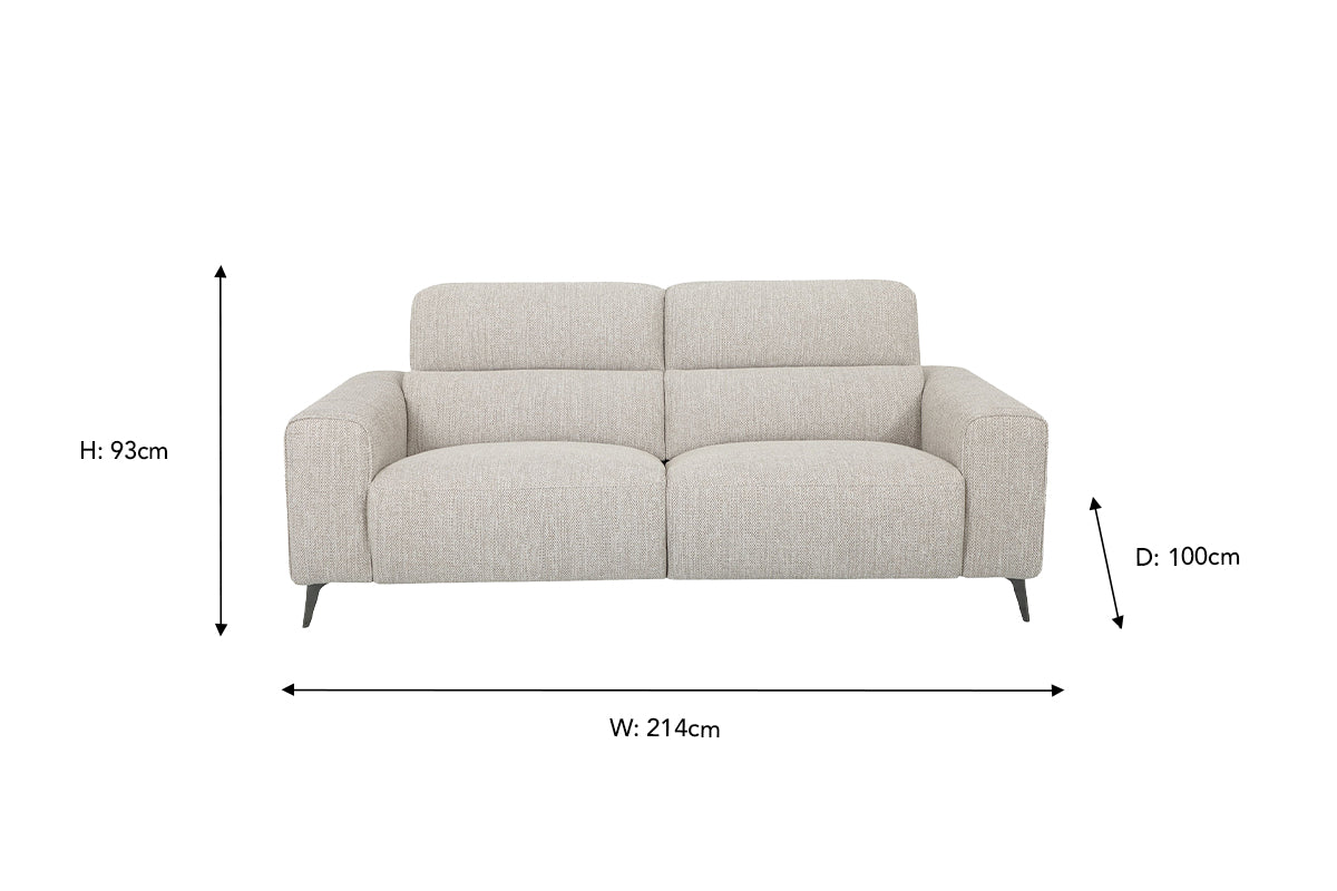 Florence 2.5 Seater Sofa | Power Recliner | Fabric | Beige-3