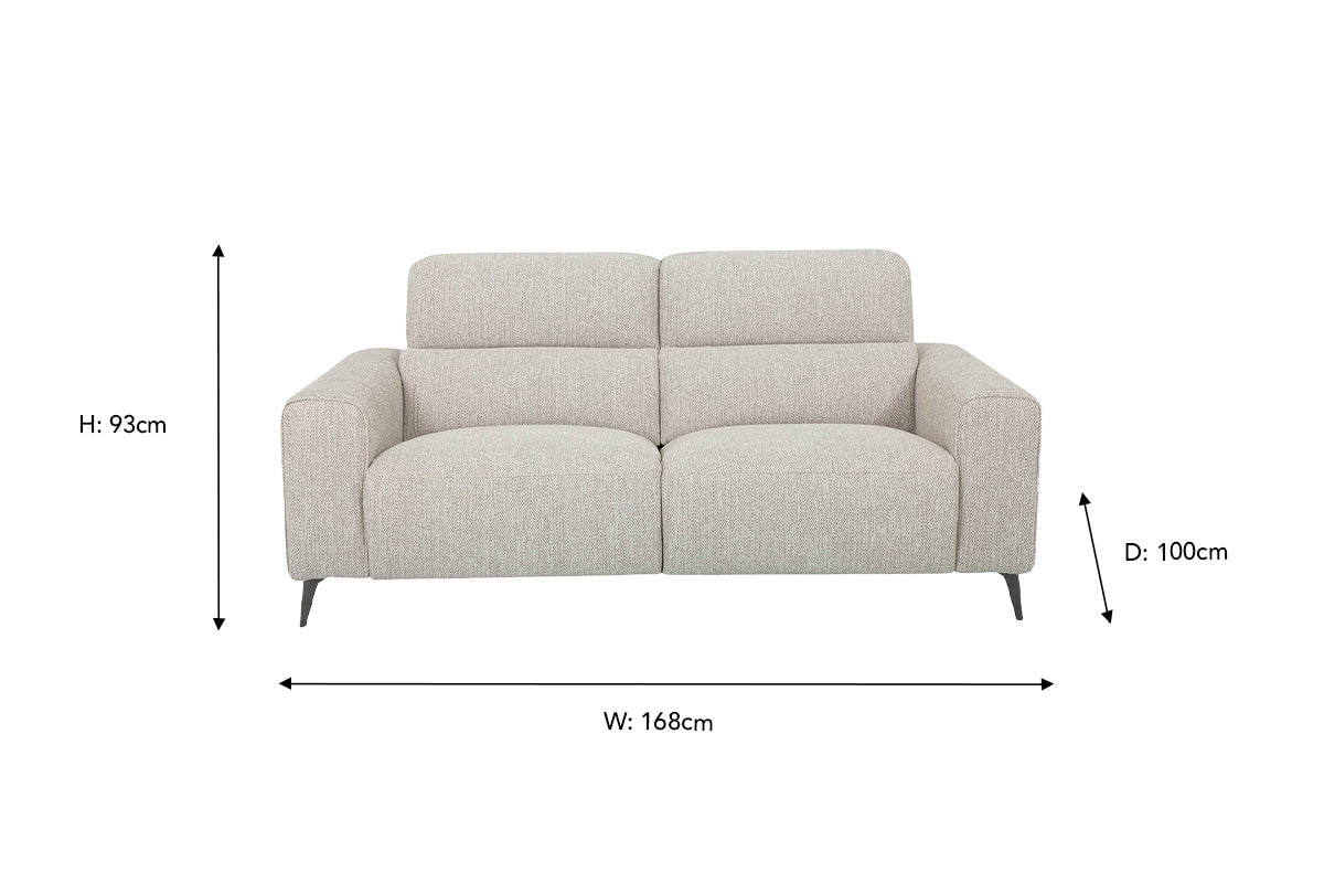 Florence 2 Seater Sofa | Power Recliner | Fabric | Beige-3