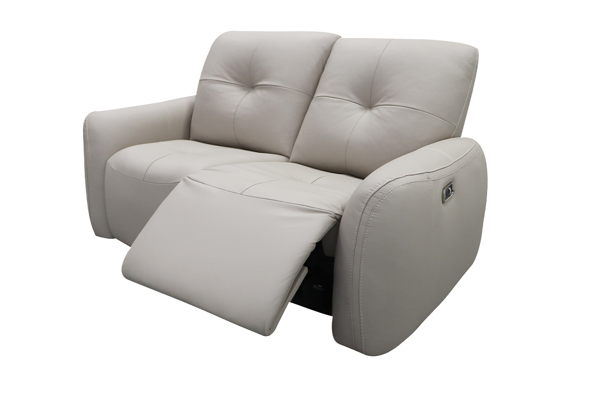 Poppy 2 Seater Sofa | Power Recliner | Leather | Beige-3