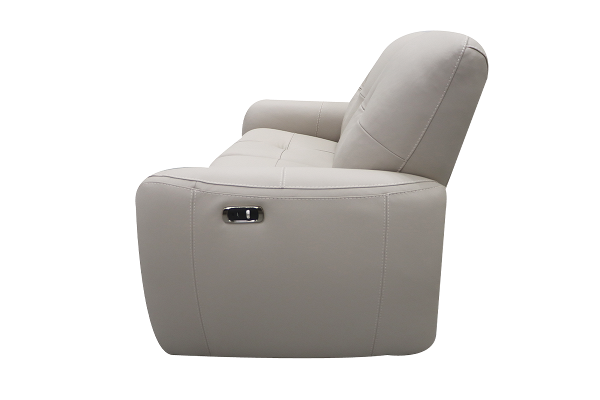 Poppy 2 Seater Sofa | Power Recliner | Leather | Beige-4