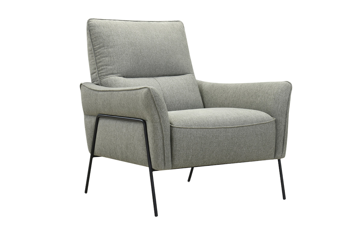 Lidia Accent Chair | Grey/Black-3