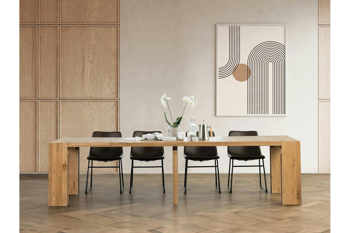 Transformer Rectangular Table | Scandinavian Oak | Including 5 extension  panels-7