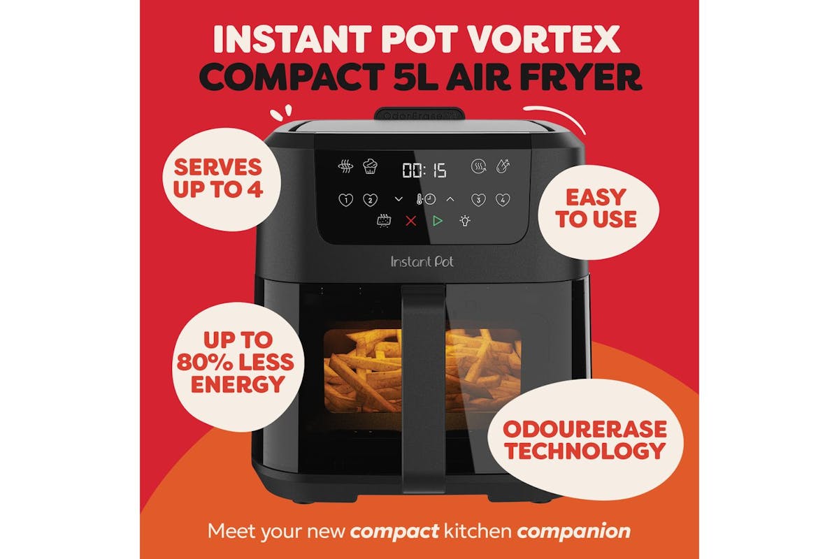 Instant Pot Vortex Compact 5L Air Fryer | 140-3083-01-UK | Black-2