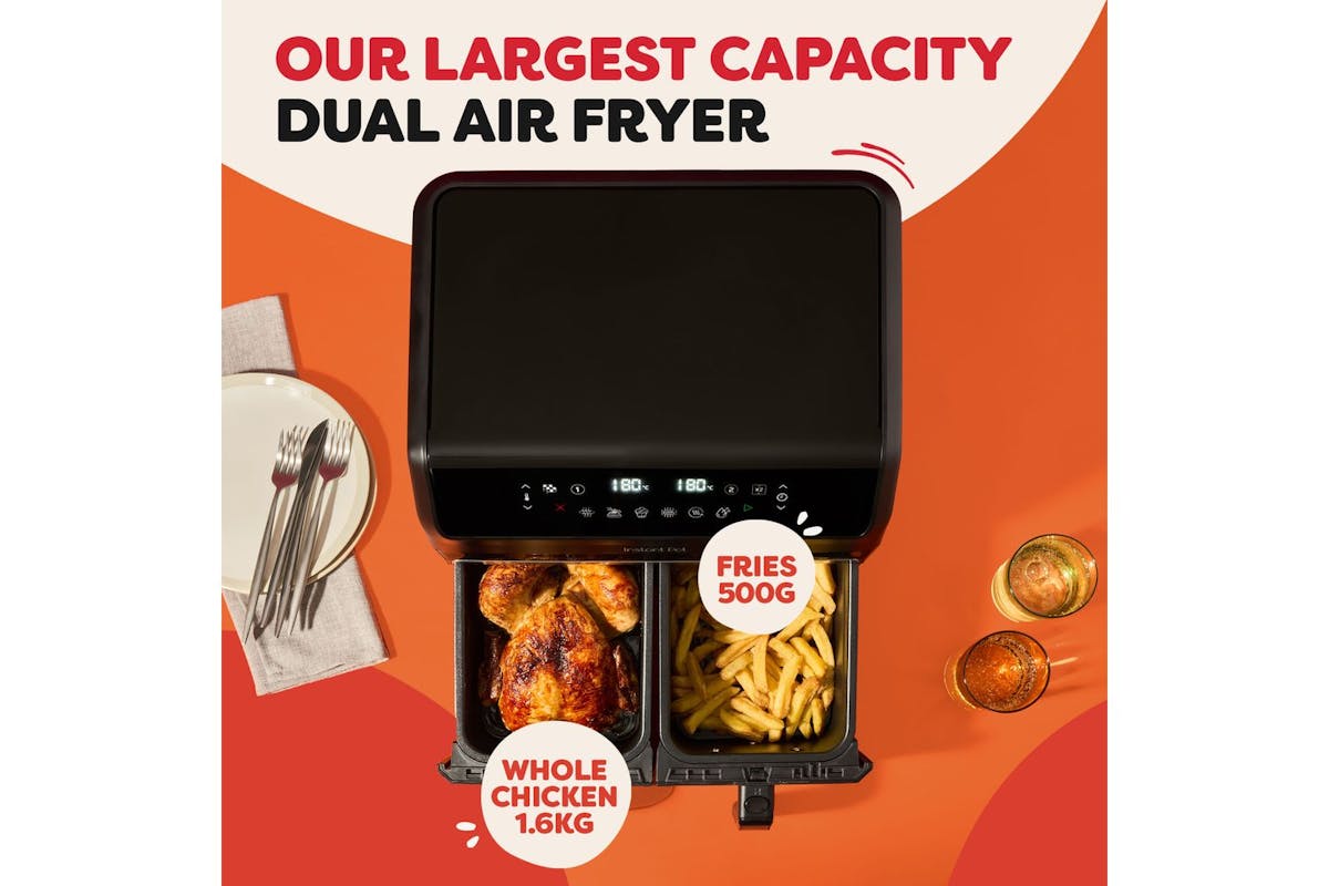 Instant Pot Vortex Dual 8L Air Fryer | 140-3150-01-UK | Black-3