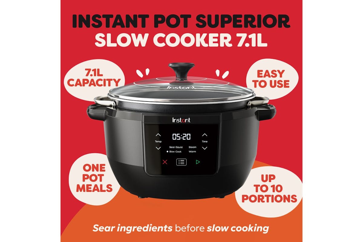 Instant Pot Superior 7L Slow Cooker  | 140-6128-01-UK | Black-2