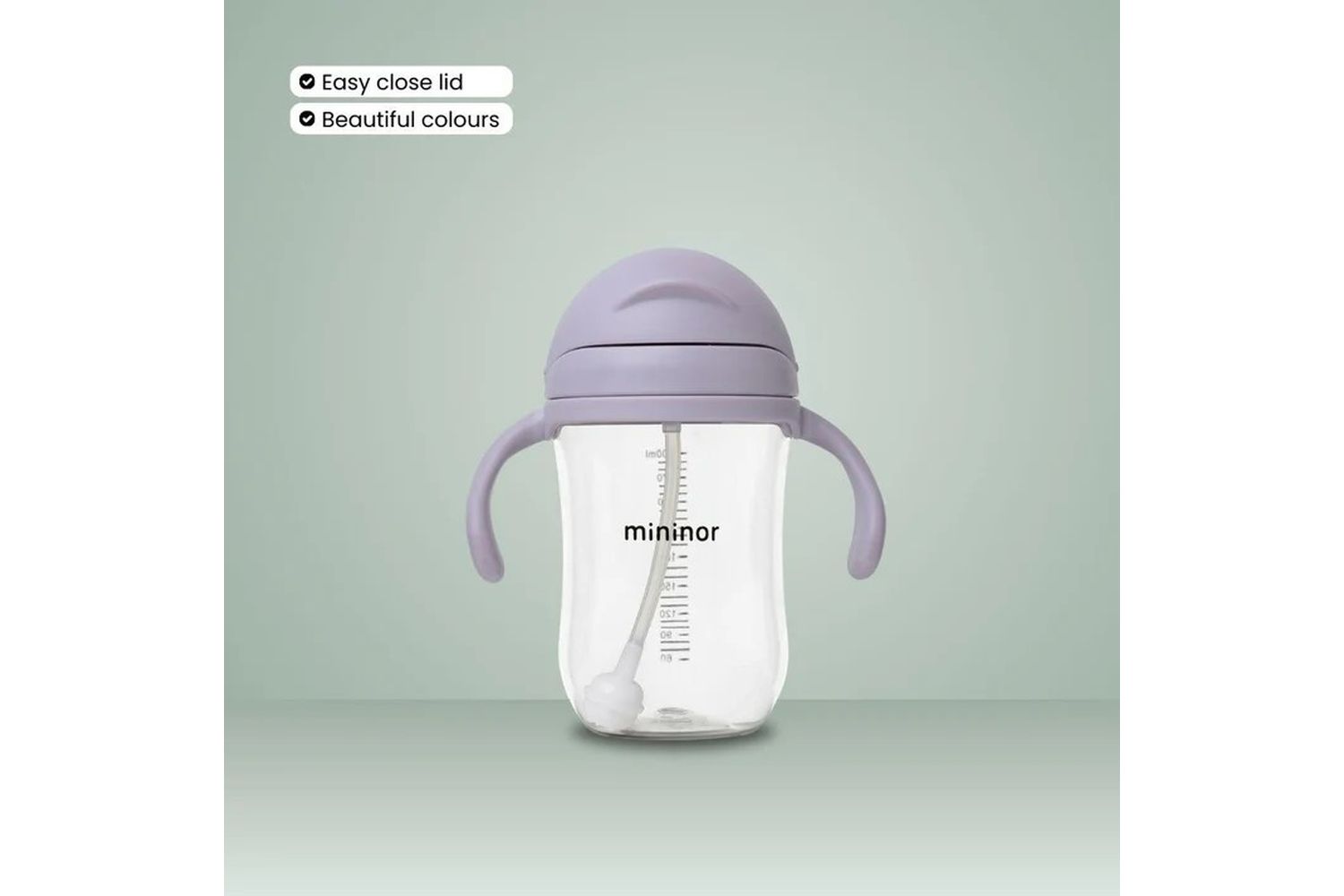Mininor | 14252 | Tritan Rhubarb 330ml Straw Bottle For Baby Feeding And Weaning-6