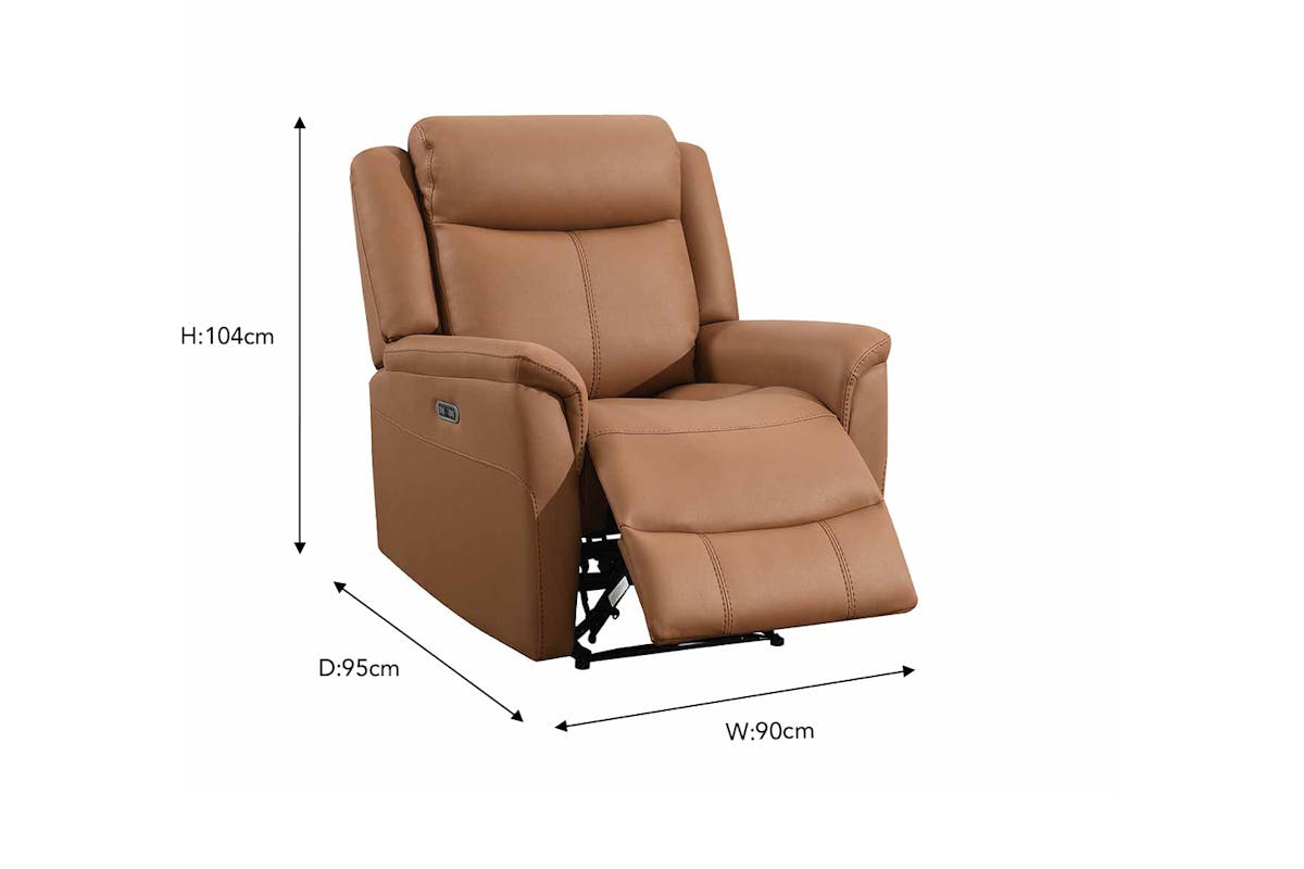 Otto Armchair | Power Recliner | Fabric | Tan-2