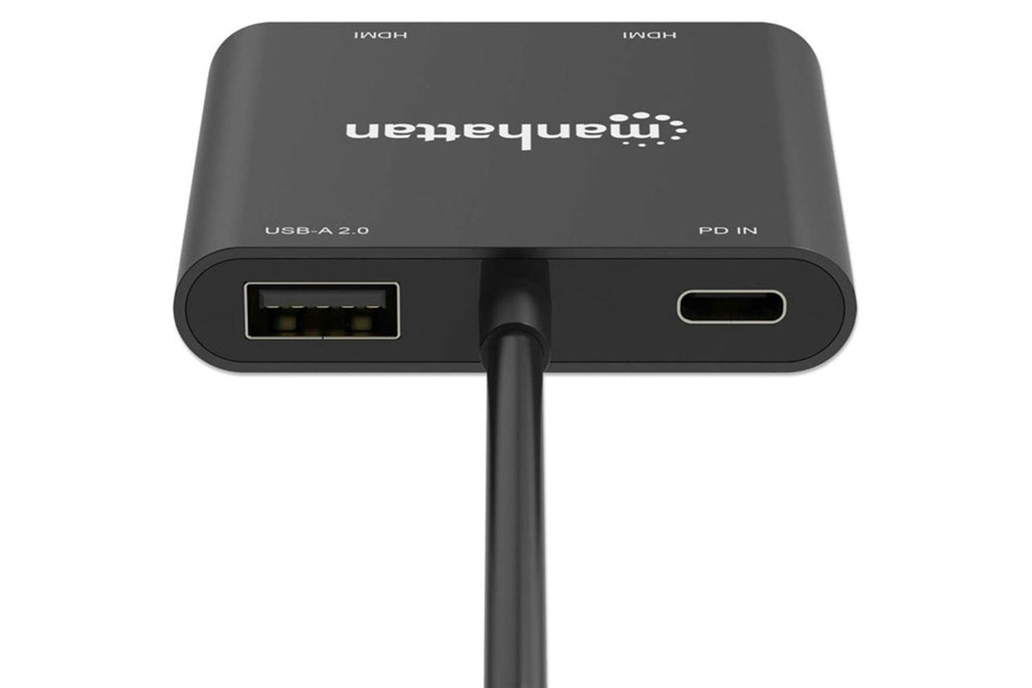 Manhattan USB-C PD to Dual-HDMI Monitor Adapter | Black-8