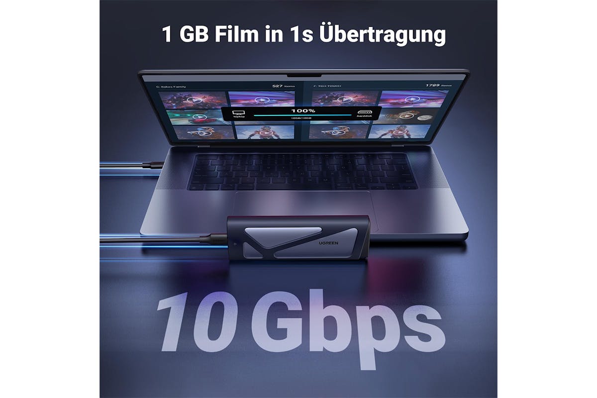 UGREEN USB 3.2 10Gbps M.2 NVMe / SATA Enclosure | Silver-2