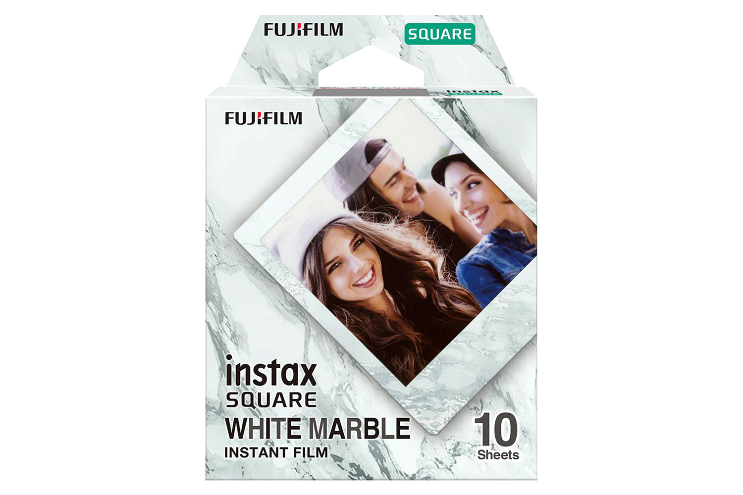 Fujifilm Instax Square Film | White Marble | 10 Sheets