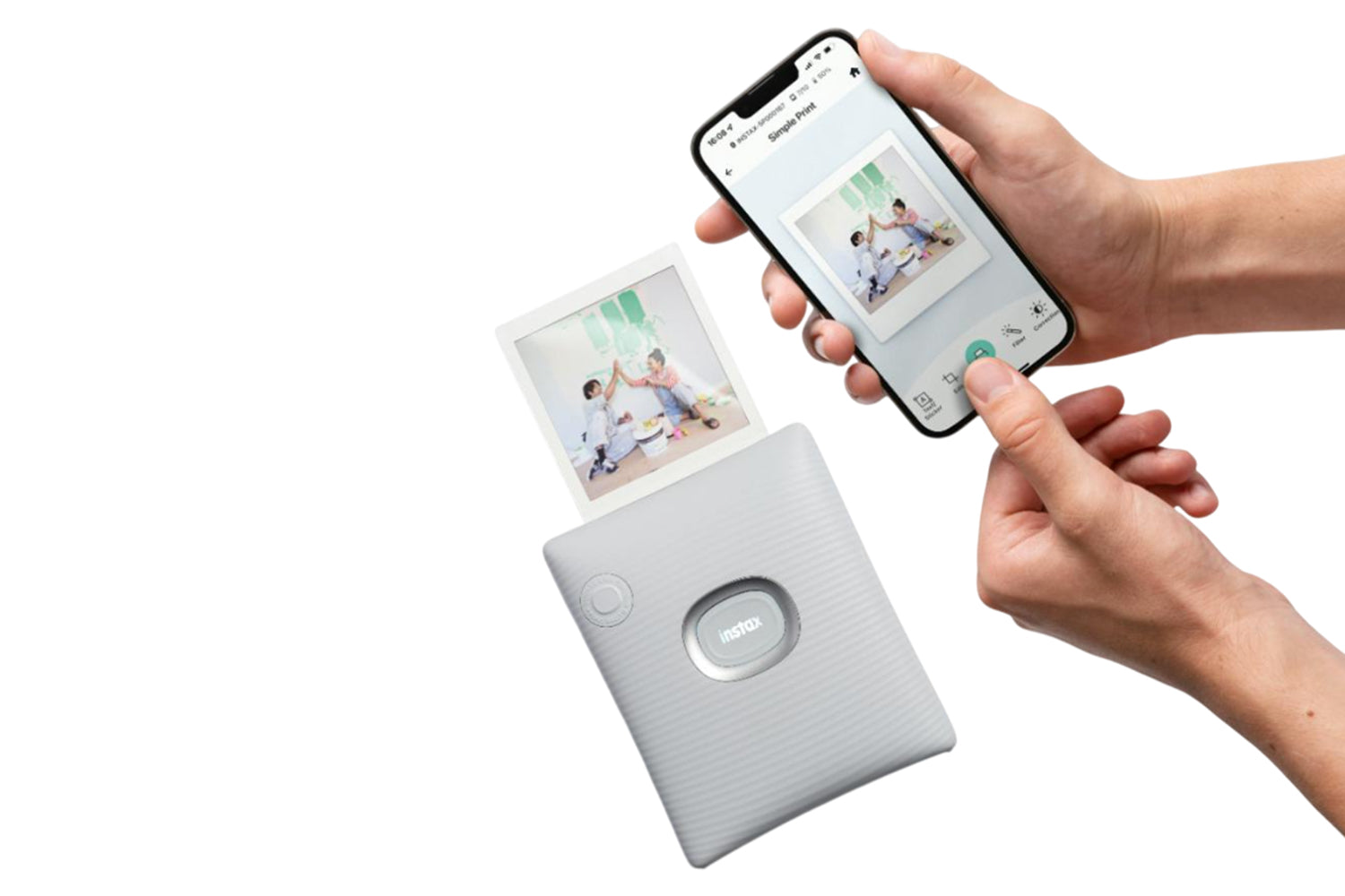 Fujifilm Instax Square Link Smartphone Printer | Ash White-8