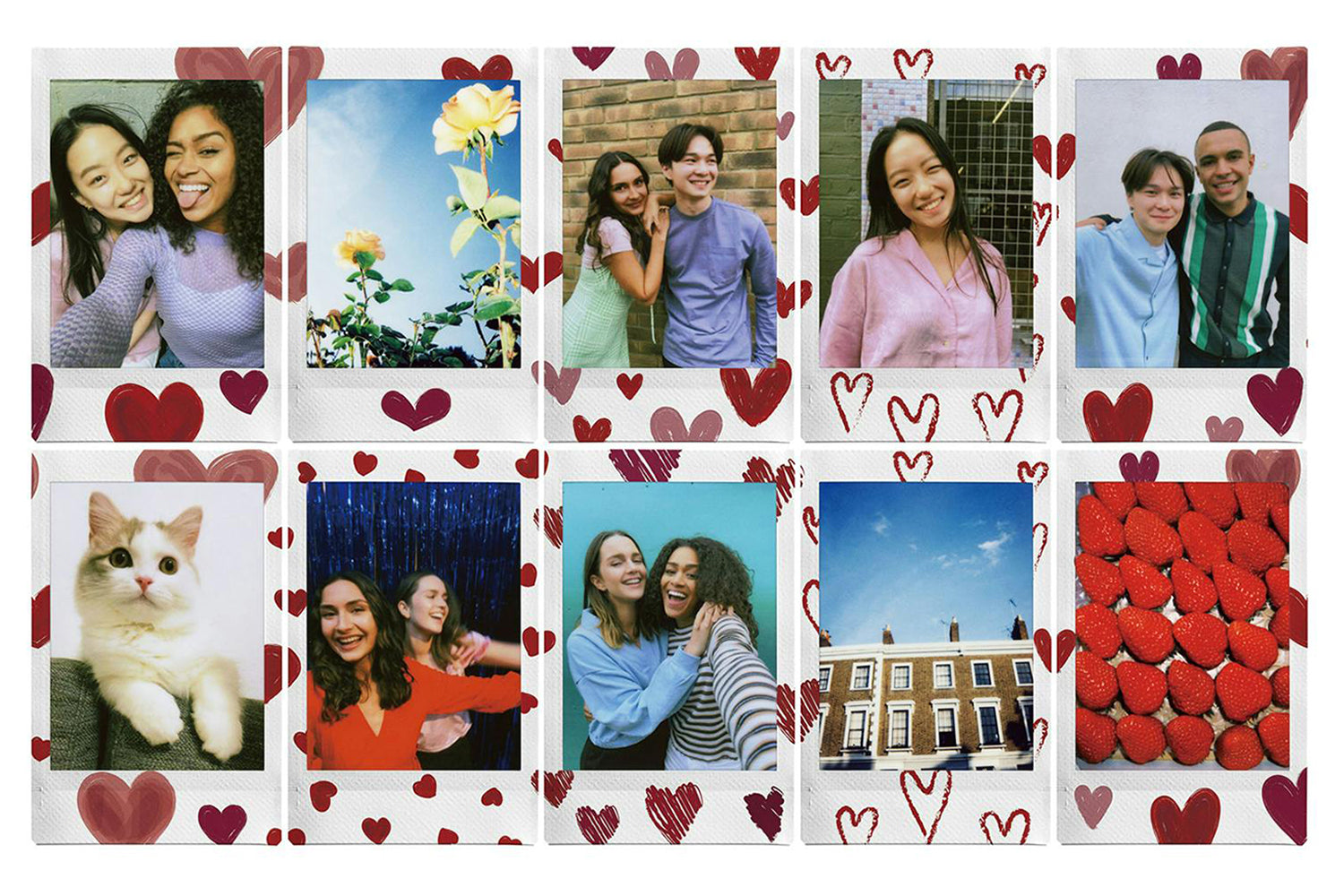 Fujifilm Instax Mini Hearts Sketch | 10 Pack-2