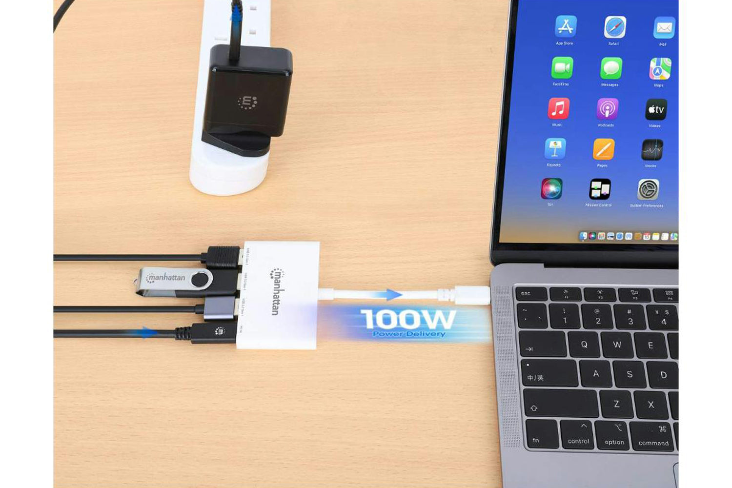 Manhattan 3-Port USB 3.0 Type-C Hub with Power Delivery-2