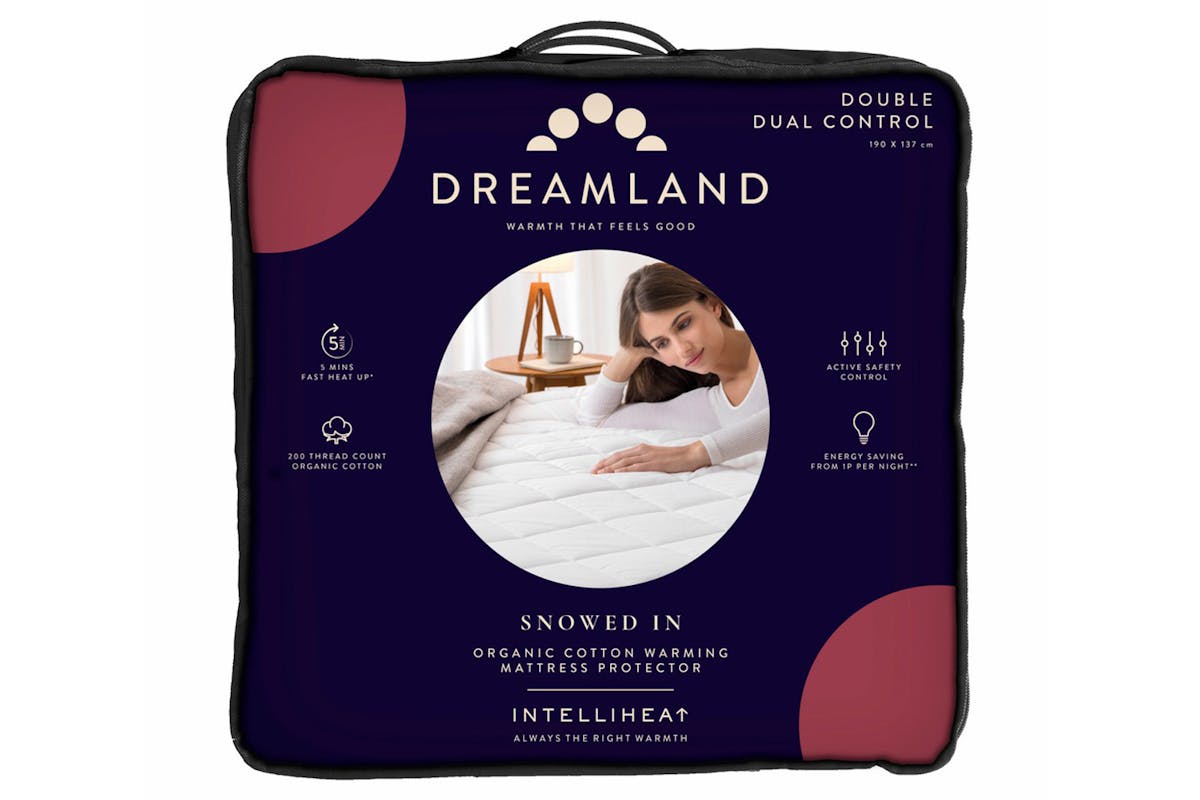 Dreamland Snowed In Organic Cotton Warming Mattress Protector | 16888-8