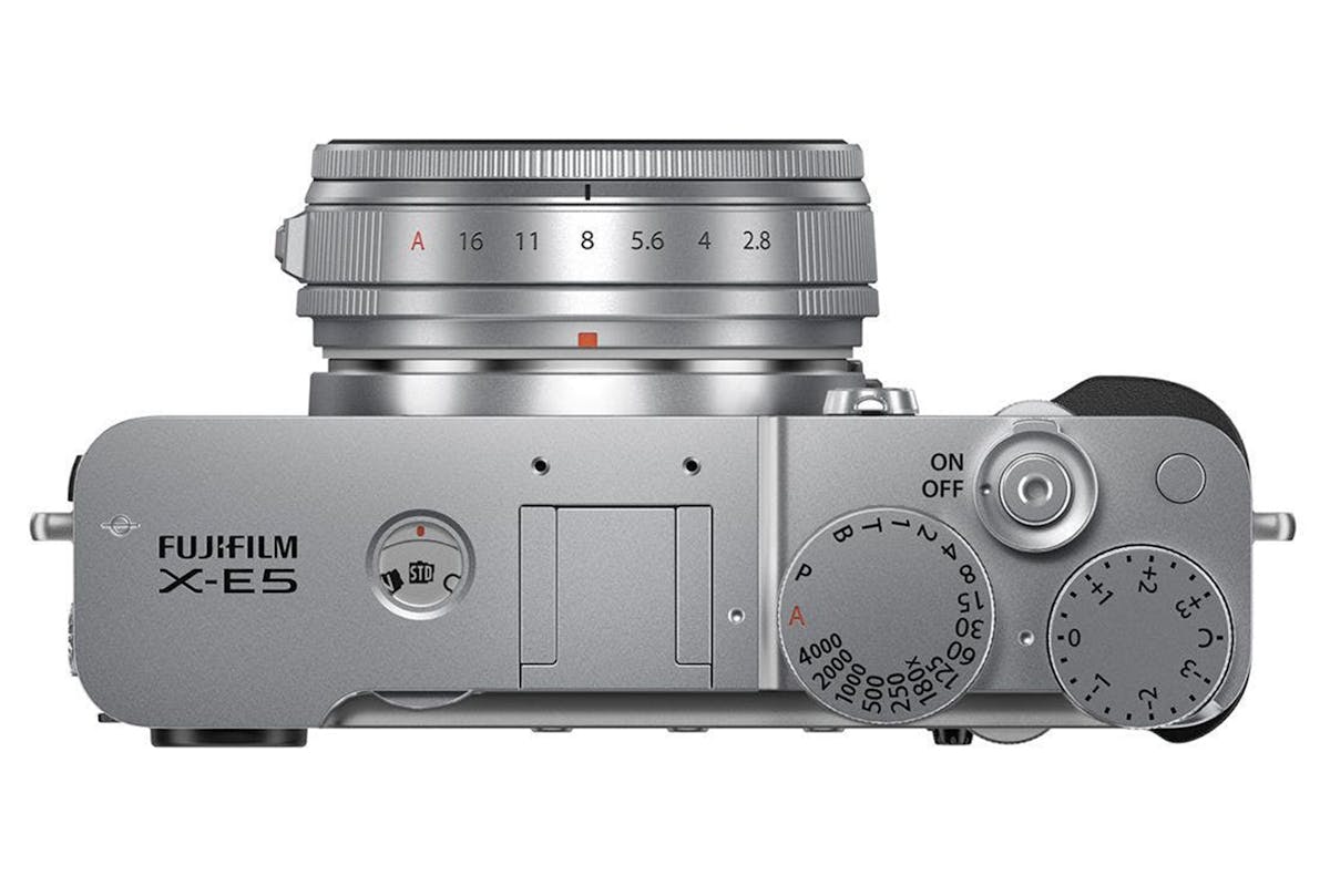 Fujifilm X-E5 Camera with XF23mmF2.8 R WR Lens Kit | Silver-4