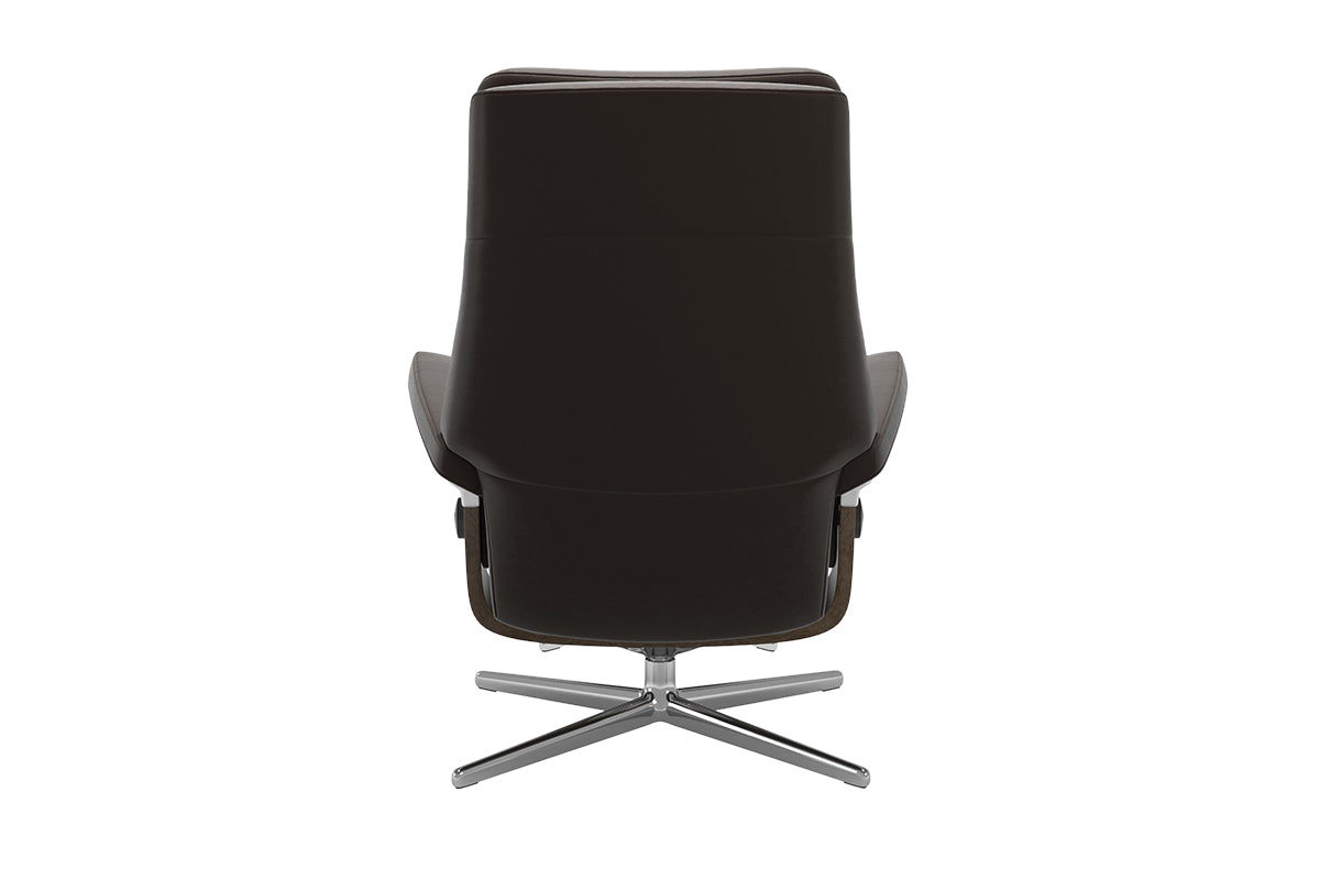 Paul Armchair with Footstool | Static Recliner | Leather | Chestnut-2
