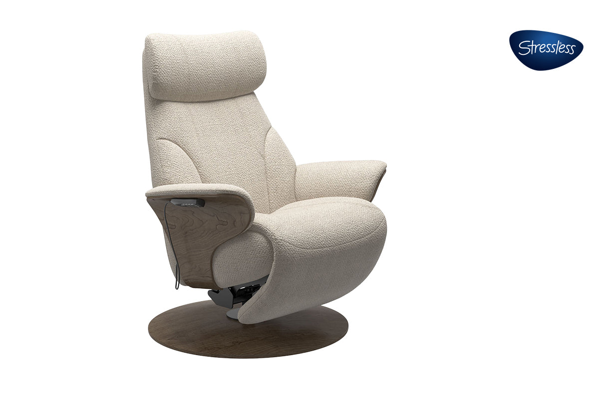 Stressless® Adam Power Recliner | Zero Gravity | Fabric | Offwhite