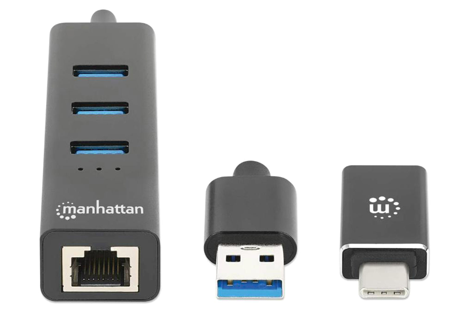 Manhattan 3-Port USB 3.0 Type-C/A Combo Hub with Gigabit Ethernet Network Adapter-5