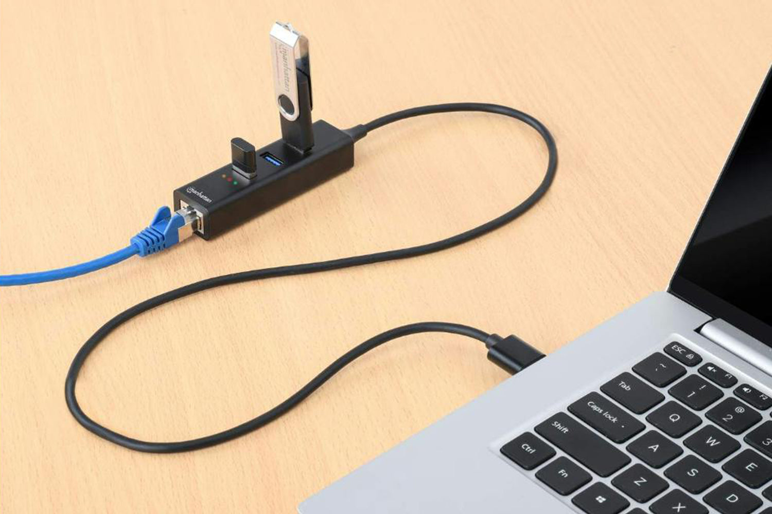 Manhattan 3-Port USB 3.0 Type-C/A Combo Hub with Gigabit Ethernet Network Adapter-8