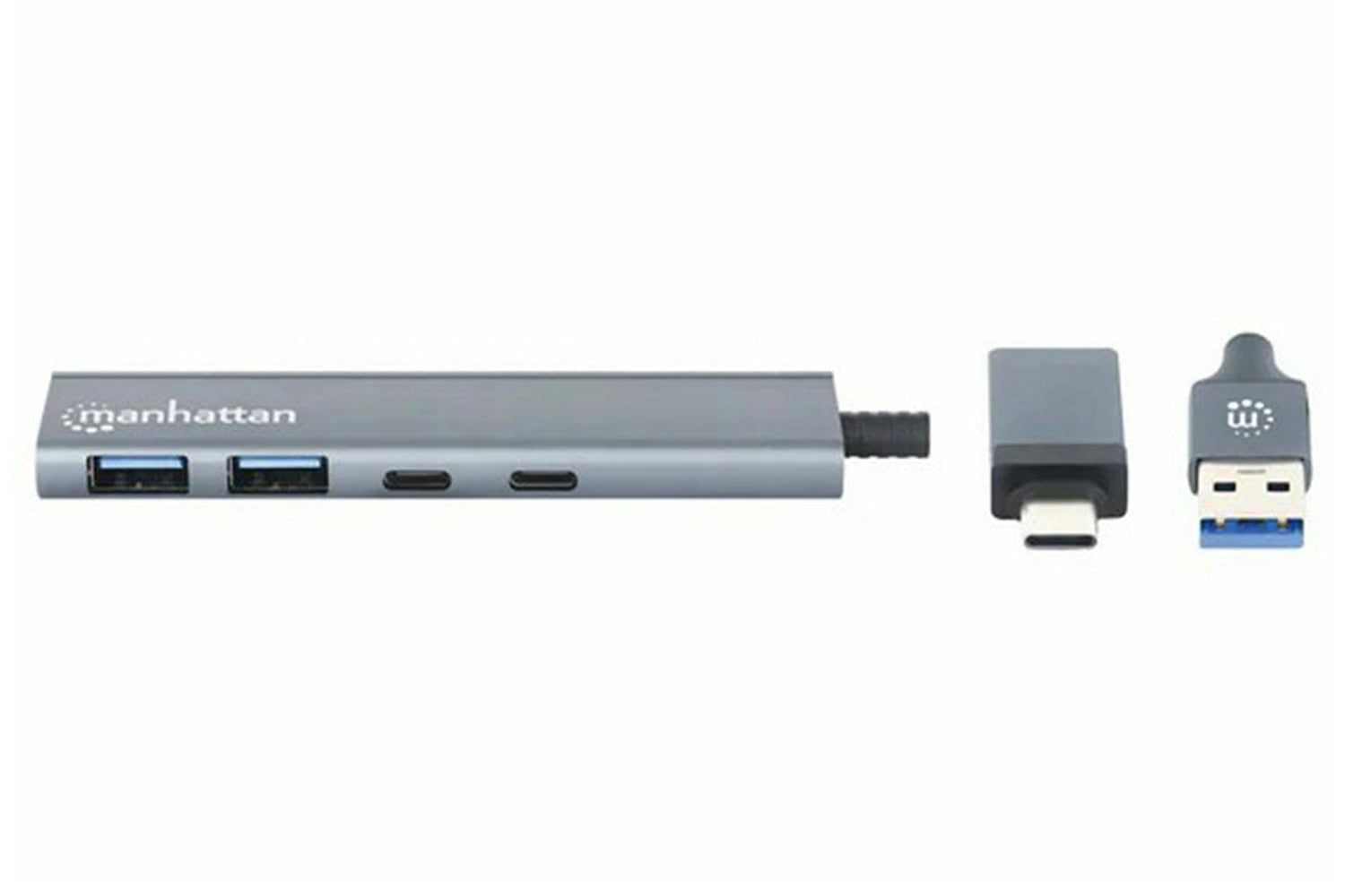 Manhattan 4-Port USB 3.0 Type-C / Type-A 2x2 Combo Hub | Space Grey-5