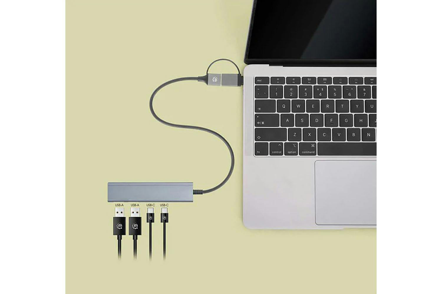 Manhattan 4-Port USB 3.0 Type-C / Type-A 2x2 Combo Hub | Space Grey-7
