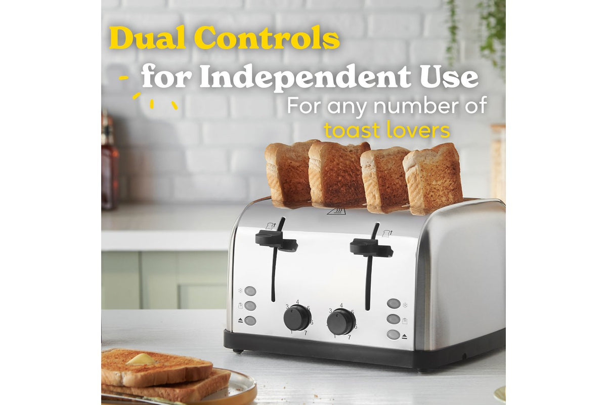Russell Hobbs Futura 4 Slice Toaster | Stainless Steel-2