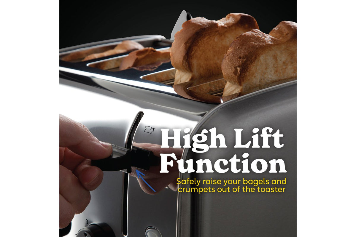 Russell Hobbs Futura 4 Slice Toaster | Stainless Steel-3