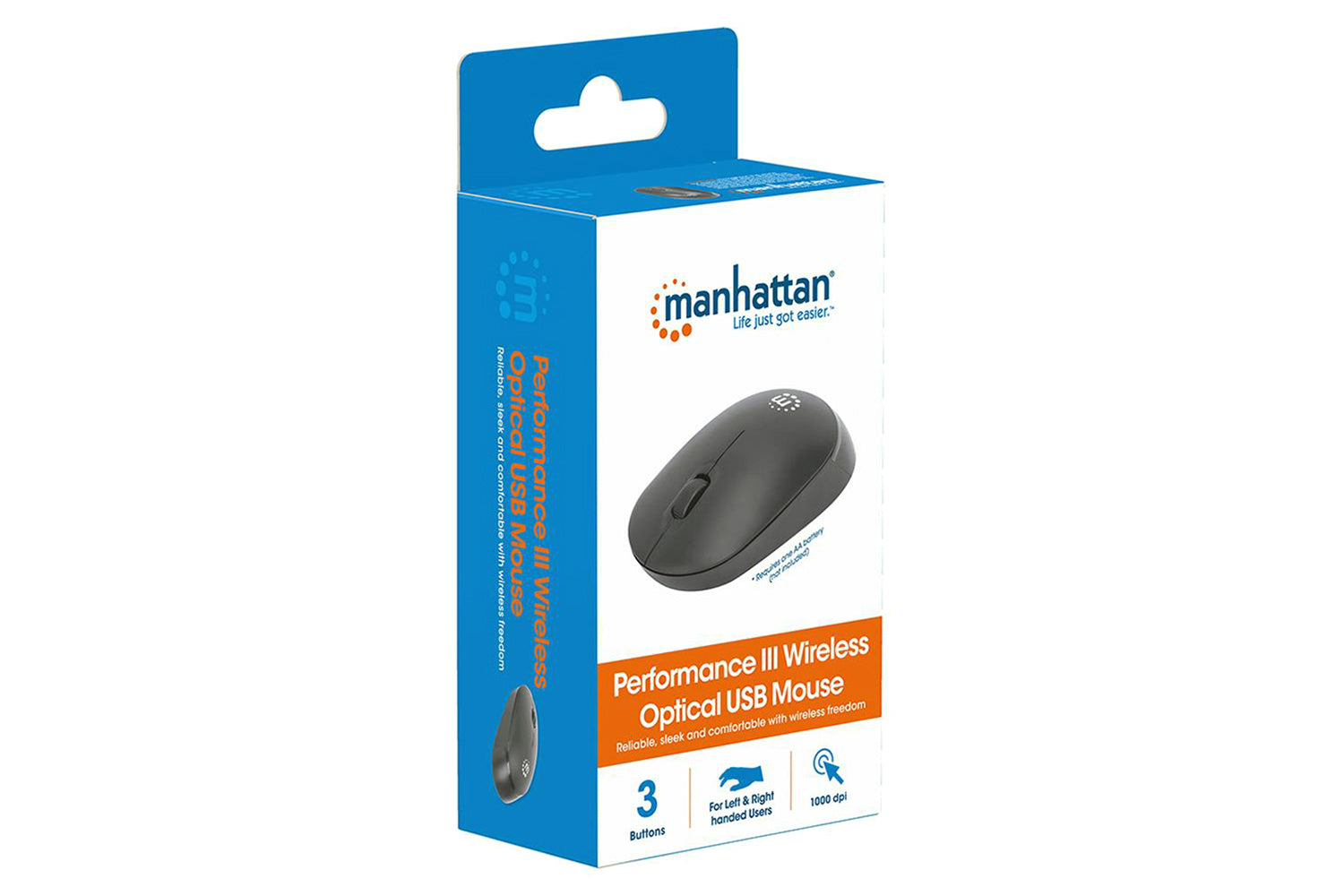 Manhattan Performance III Wireless Optical USB Mouse | Black-10