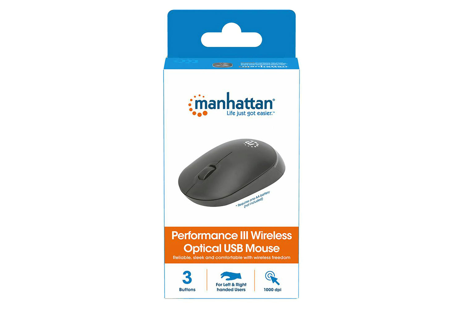 Manhattan Performance III Wireless Optical USB Mouse | Black-11