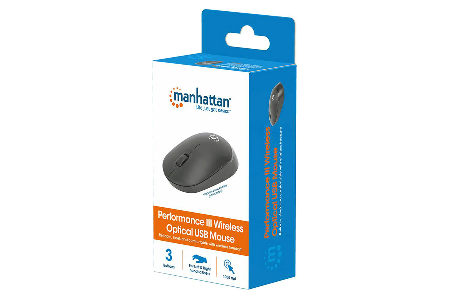 Manhattan Performance III Wireless Optical USB Mouse | Black-9