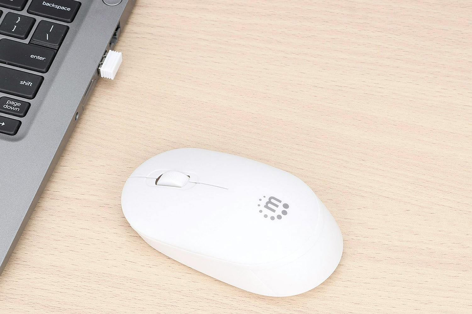 Manhattan Performance III Wireless Optical USB Mouse | White-2
