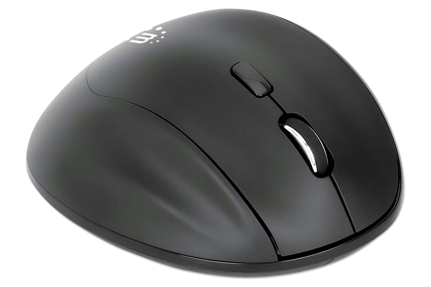 Manhattan Ergonomic Wireless Mouse With 2-in-1 USB Receiver | Black-3