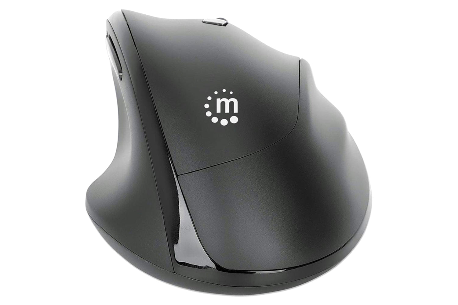 Manhattan Ergonomic Wireless Mouse With 2-in-1 USB Receiver | Black-4