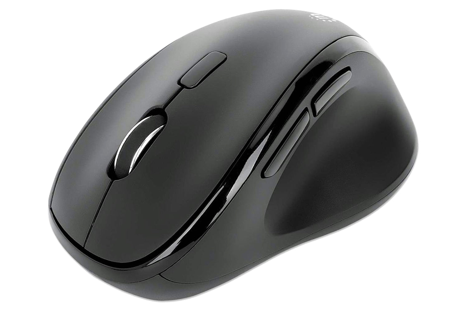 Manhattan Ergonomic Wireless Mouse With 2-in-1 USB Receiver | Black-5