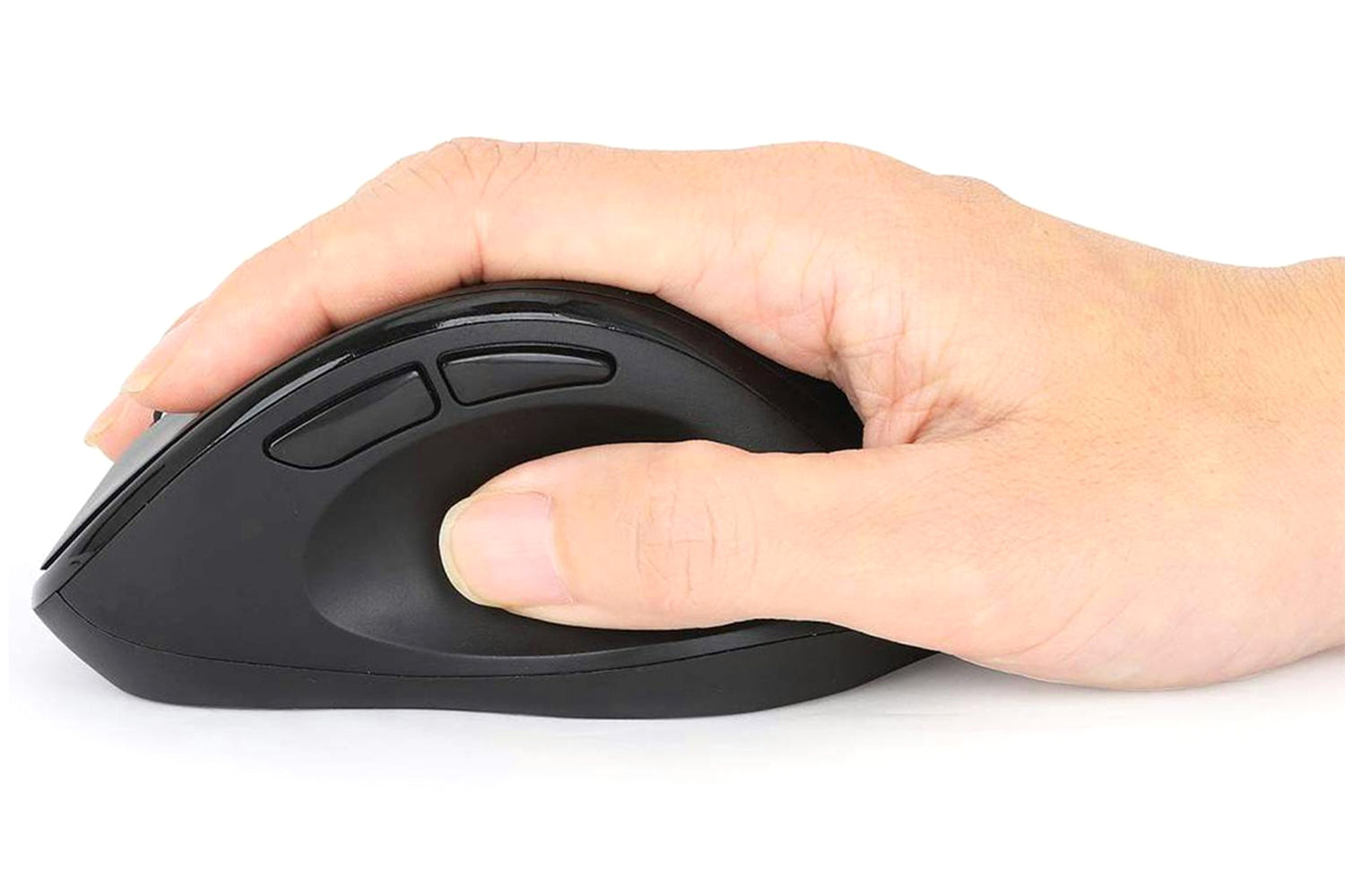 Manhattan Ergonomic Wireless Mouse With 2-in-1 USB Receiver | Black-8