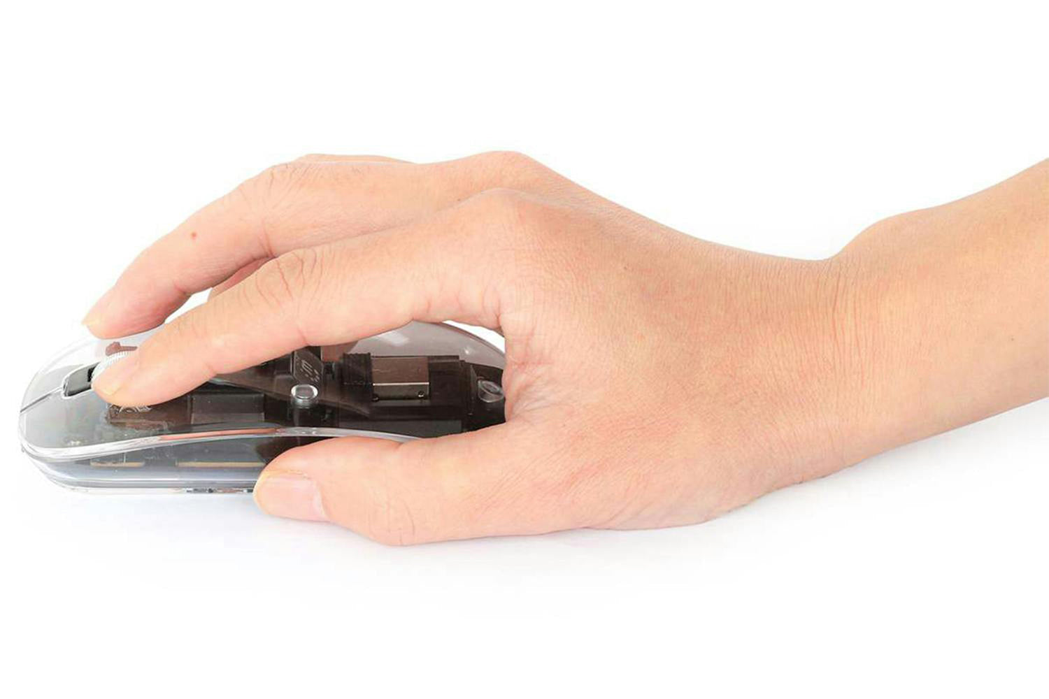 Manhattan Rechargeable Wireless USB Mouse | Clear/Black-10