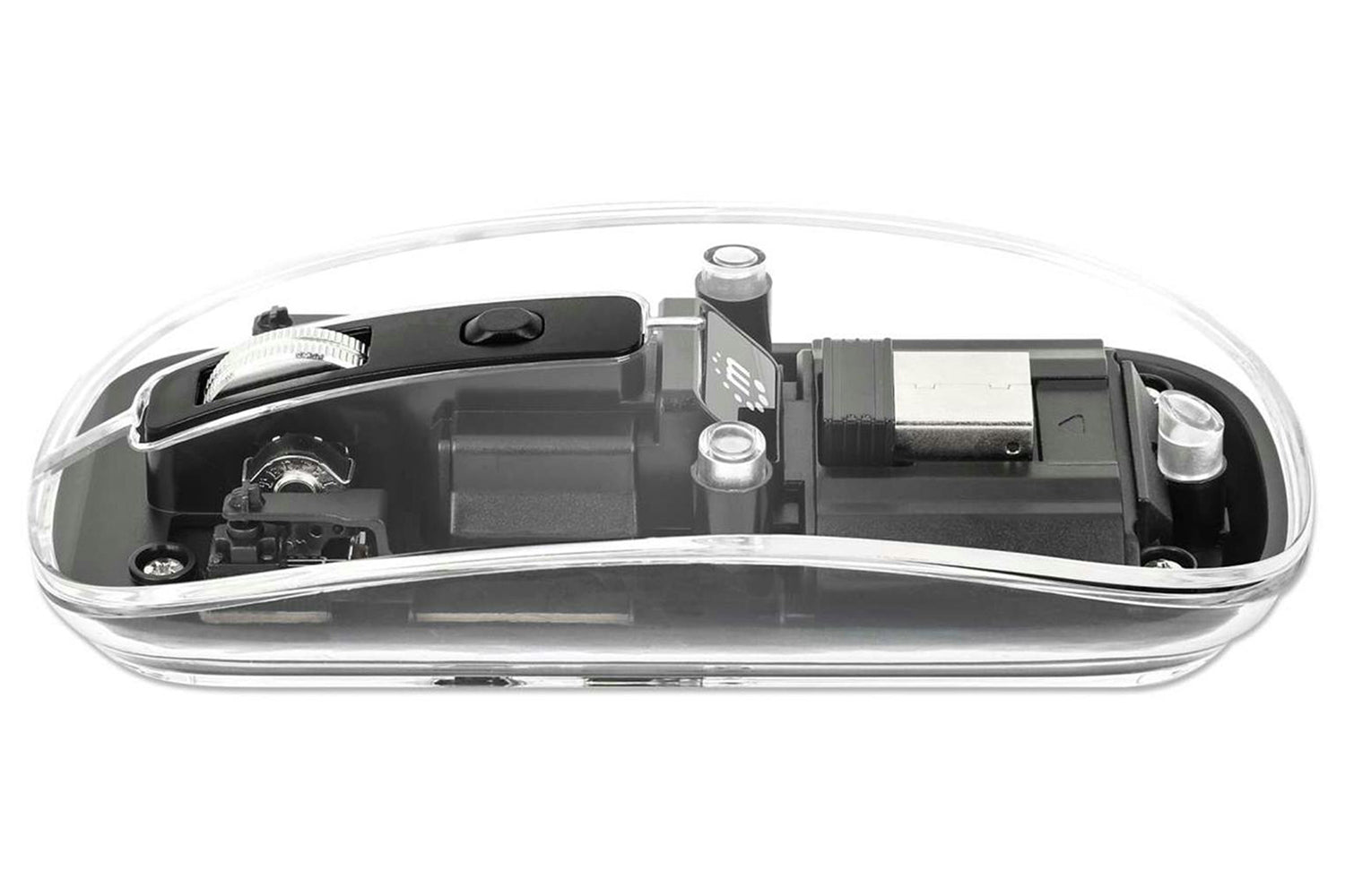 Manhattan Rechargeable Wireless USB Mouse | Clear/Black-5