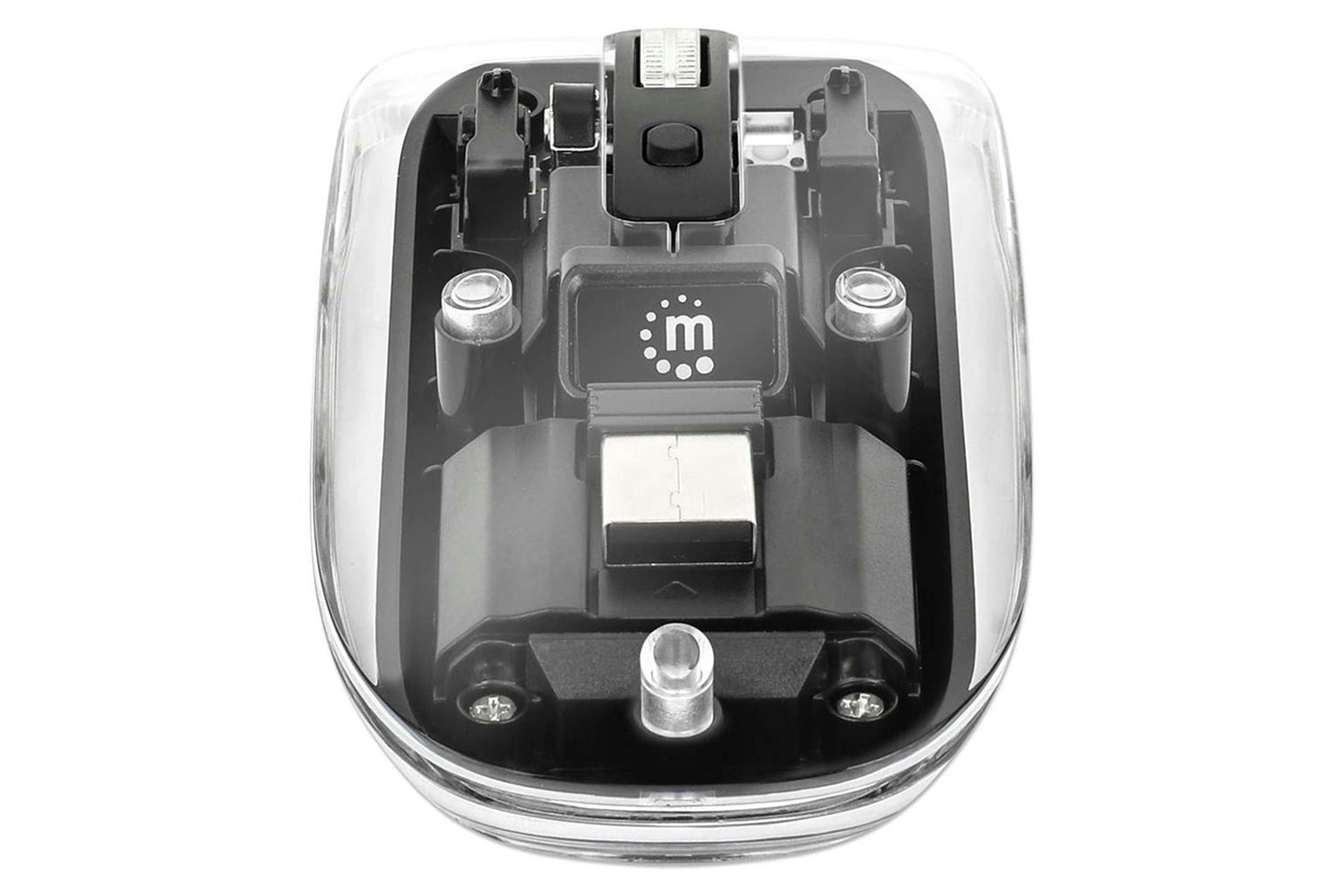 Manhattan Rechargeable Wireless USB Mouse | Clear/Black-6