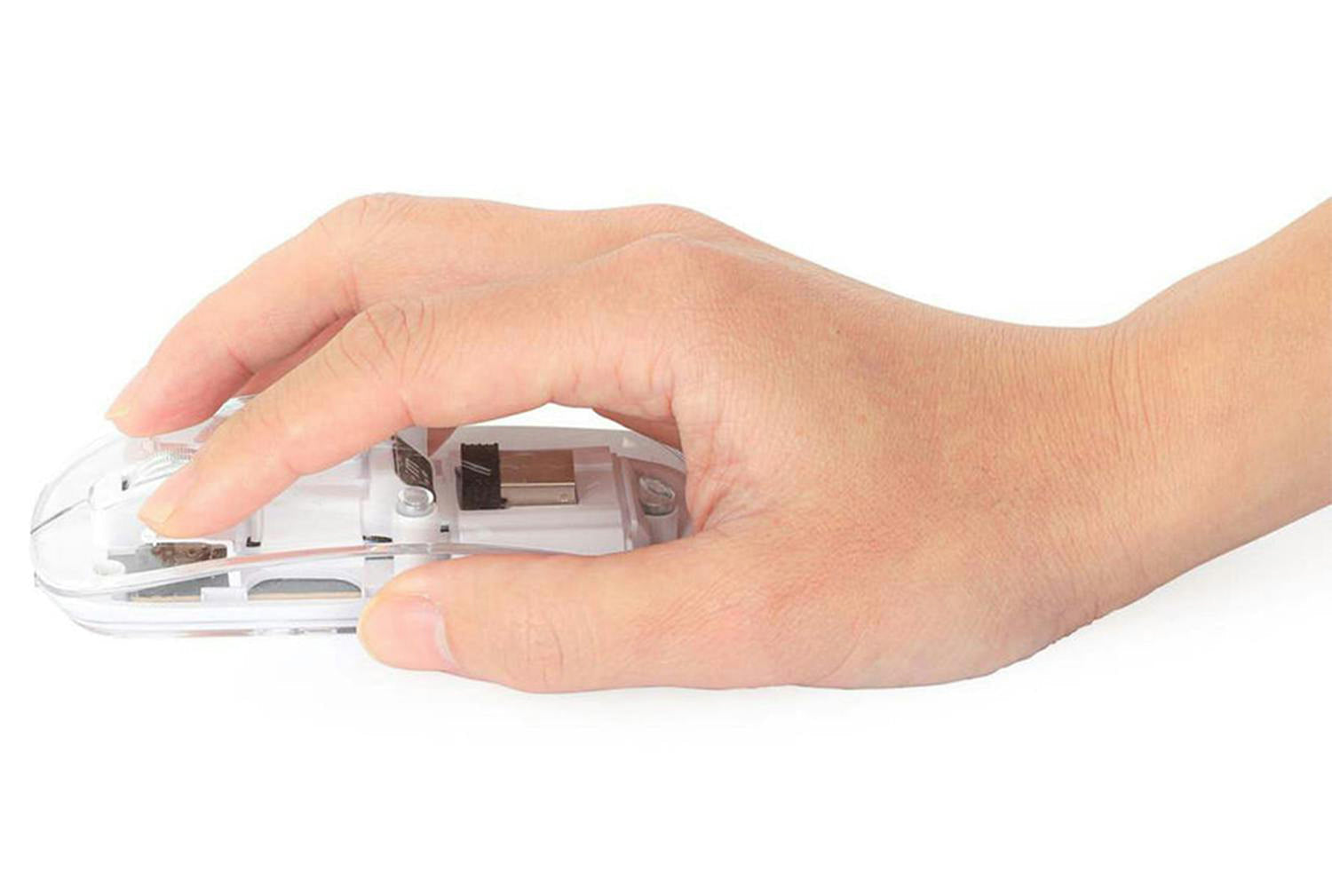 Manhattan Rechargeable Wireless USB Mouse | Clear/White-8