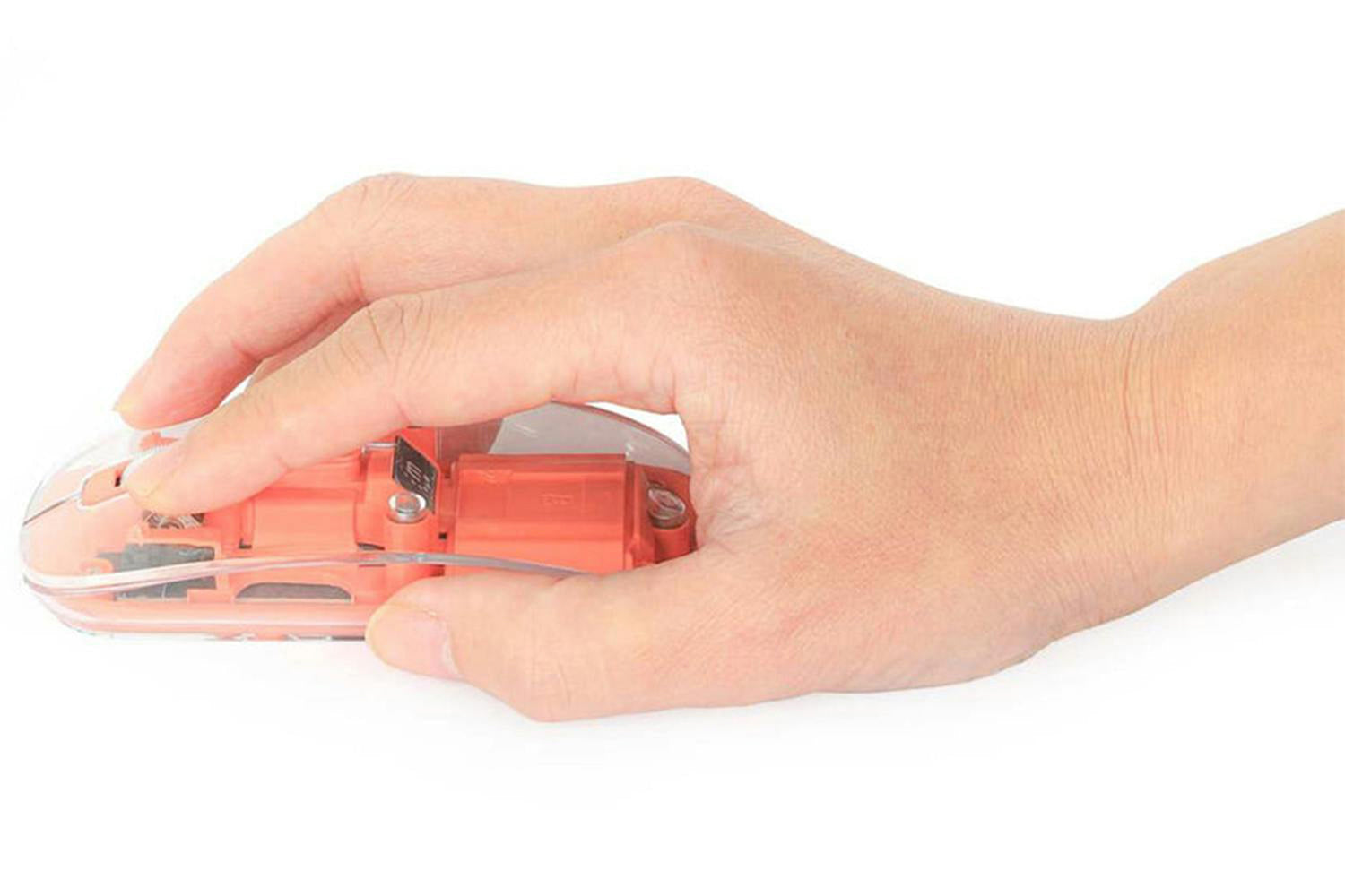 Manhattan Rechargeable Wireless USB Mouse | Clear/Orange-8