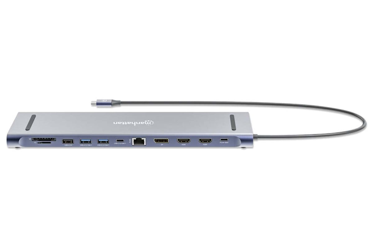 Manhattan USB-C PD 12-in-1 Triple Monitor 4K Docking Station