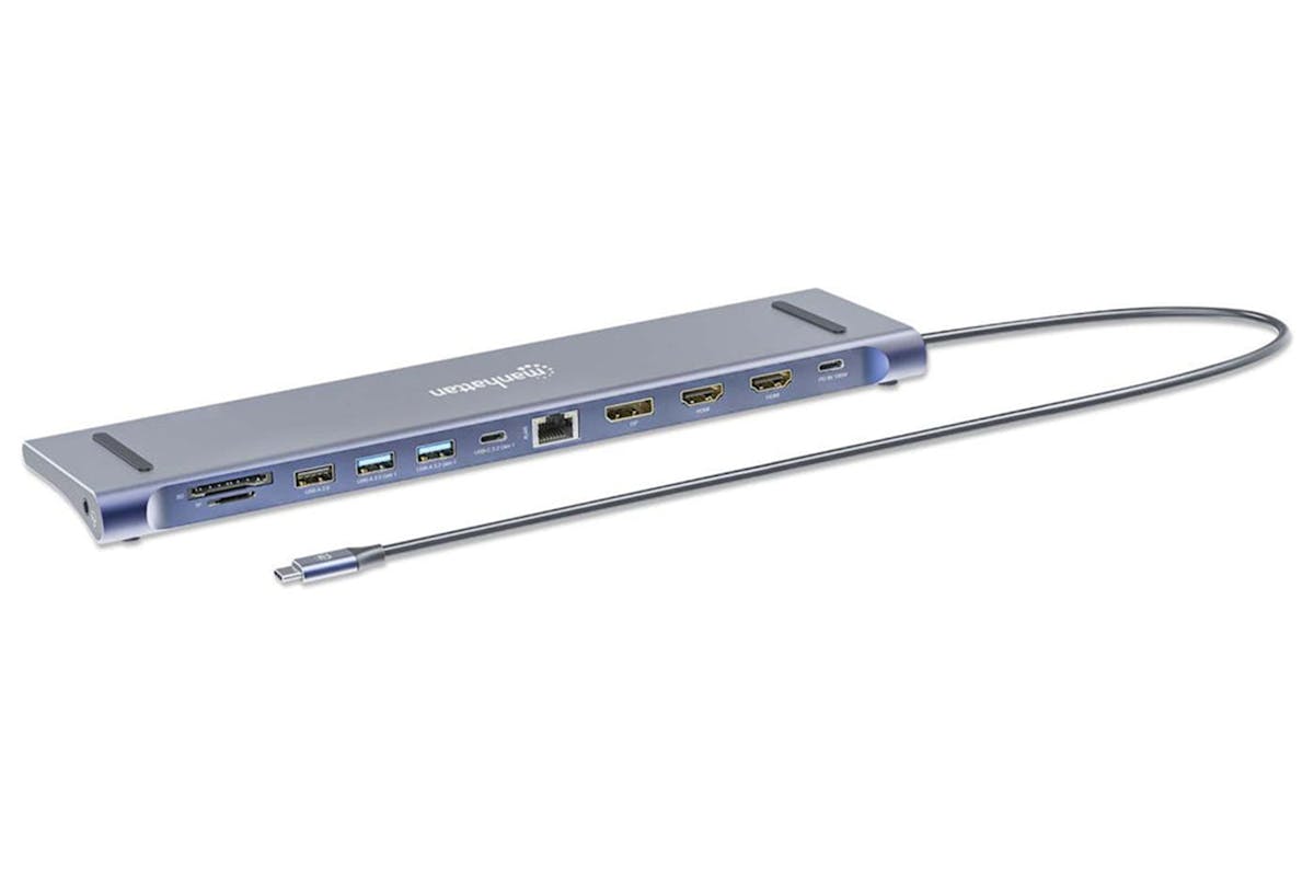 Manhattan USB-C PD 12-in-1 Triple Monitor 4K Docking Station-11