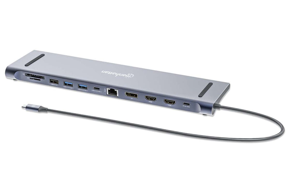 Manhattan USB-C PD 12-in-1 Triple Monitor 4K Docking Station-12
