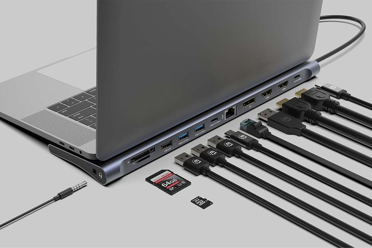 Manhattan USB-C PD 12-in-1 Triple Monitor 4K Docking Station-3