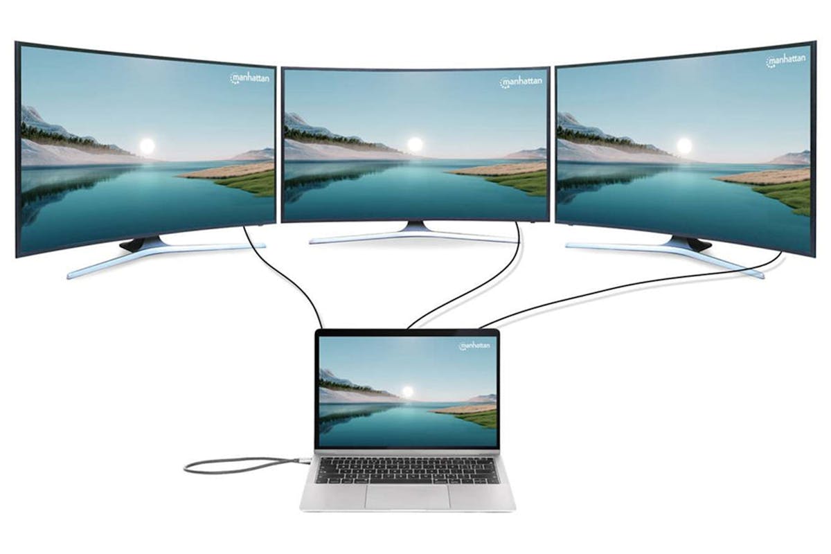 Manhattan USB-C PD 12-in-1 Triple Monitor 4K Docking Station-7