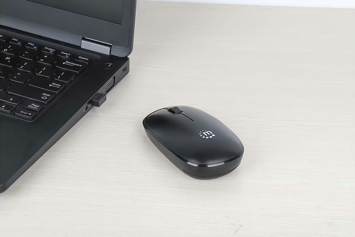 Manhattan Wireless Optical USB Mouse | Black-2