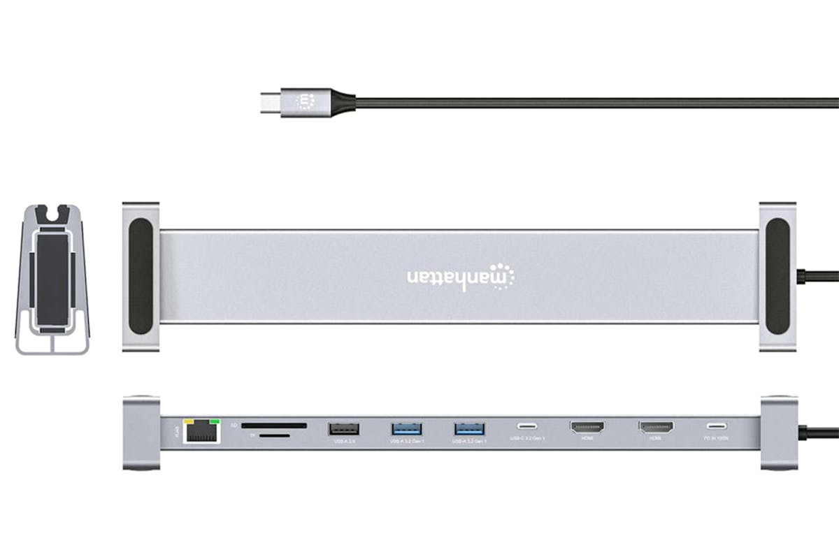 Manhattan USB-C PD 10-in-1 Dual-HDMI Monitor Docking Station-13