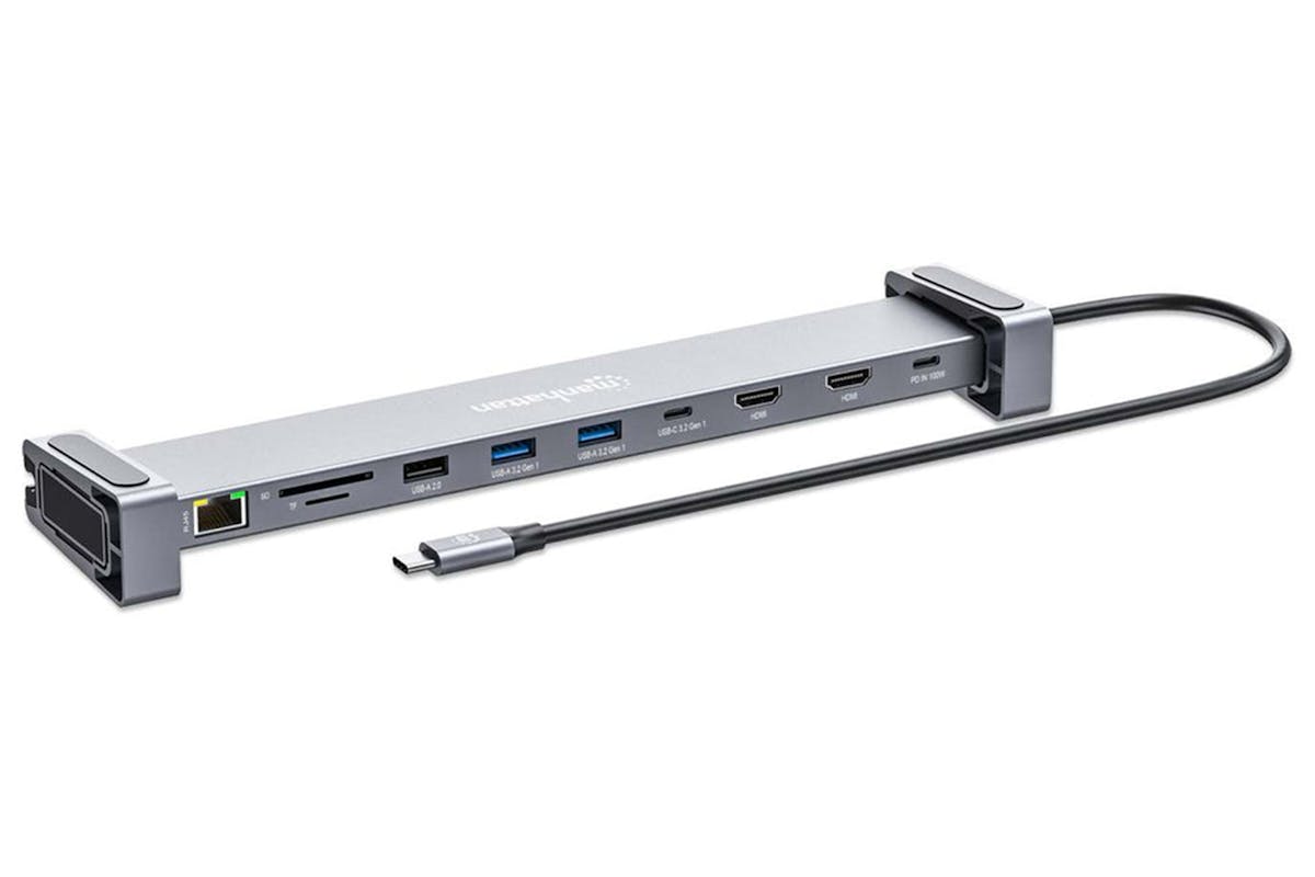 Manhattan USB-C PD 10-in-1 Dual-HDMI Monitor Docking Station-4