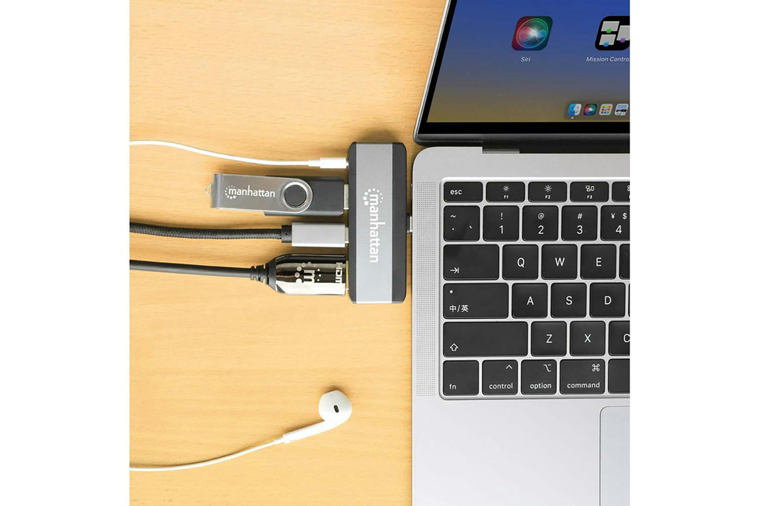 Manhattan USB-C PD to HDMI 4-in-1 Laptop and Tablet Travel Docking Station | Black & Space Grey-3